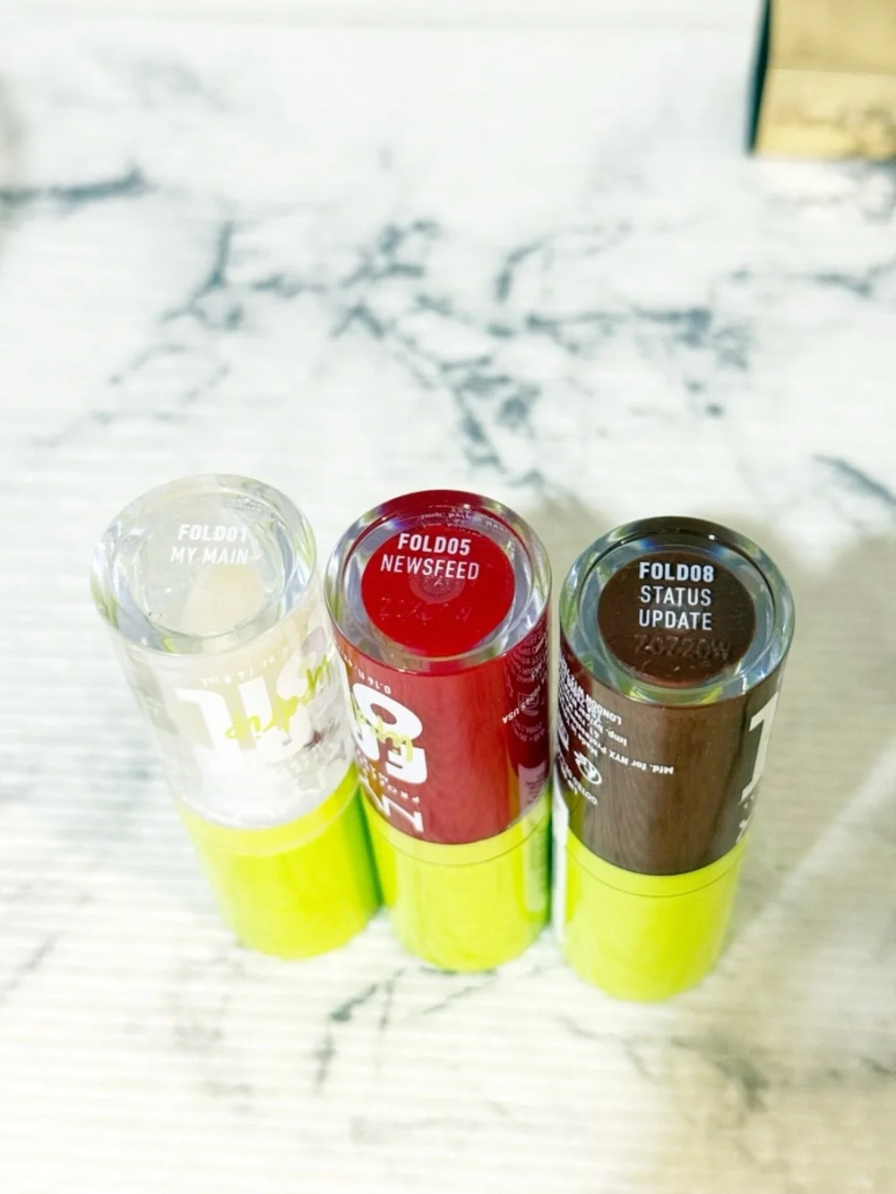 NYX Fat Oil Lip Oil Trio: Clear, Sheer Pink, Sheer Mahogany